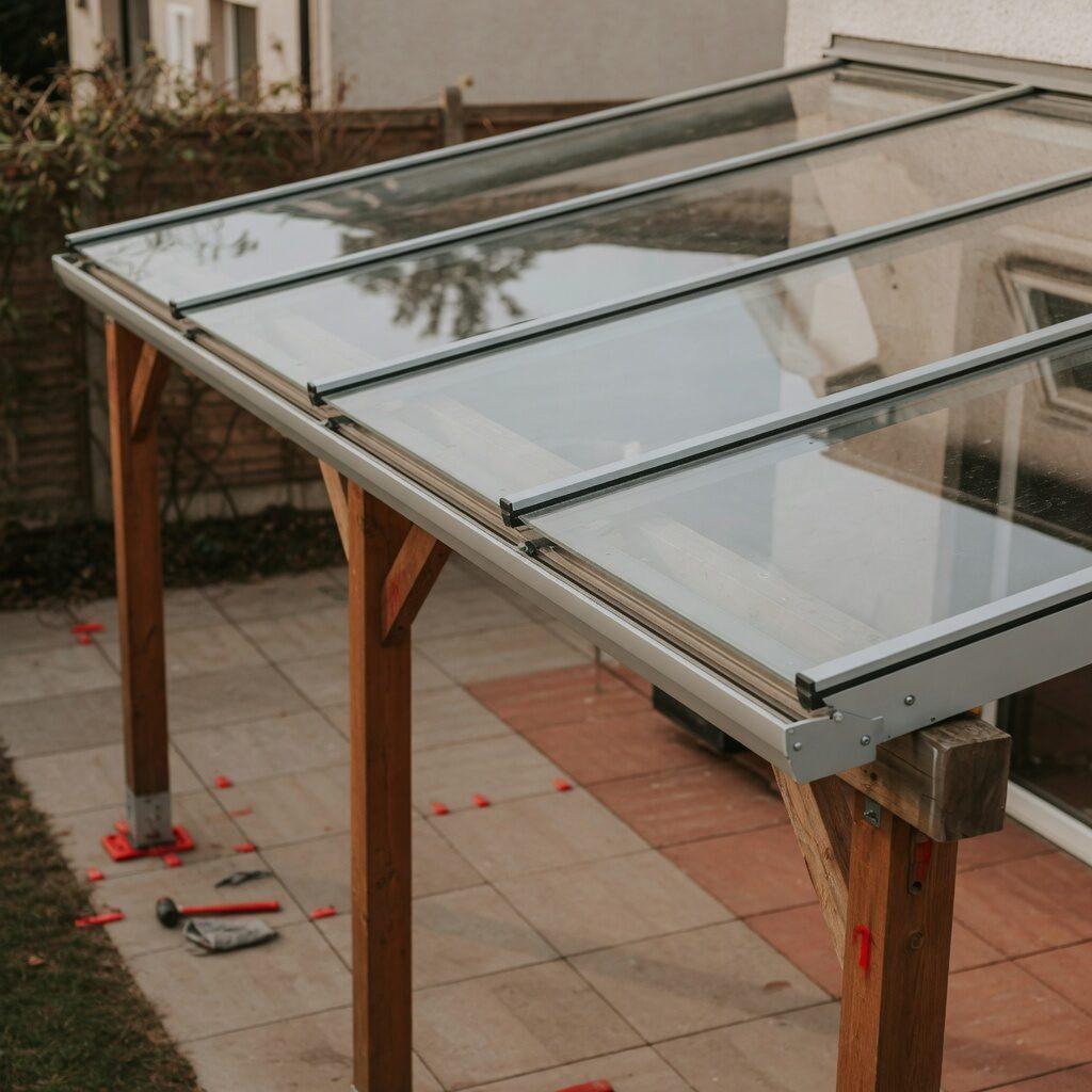 Materialien Holz, Aluminium und Glas für Pfosten und Dach – Markisenhersteller.com